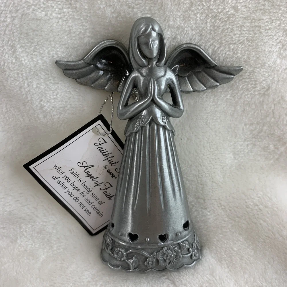 Faithful Angels by GANZ Angel Of Faith Pewter 3.5 in tall Shelf Sitter Ornament - Picture 11 of 12